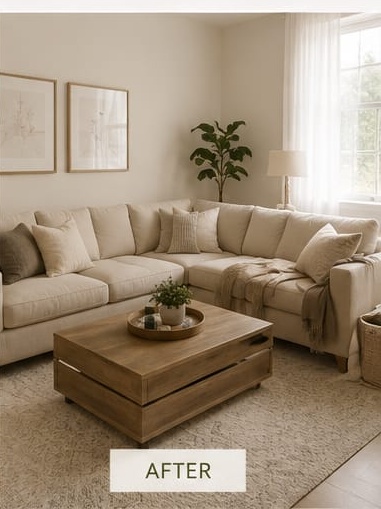 Living room after organisation