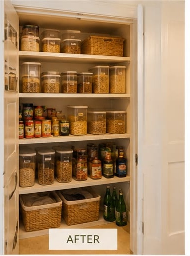 Pantry after decluttering